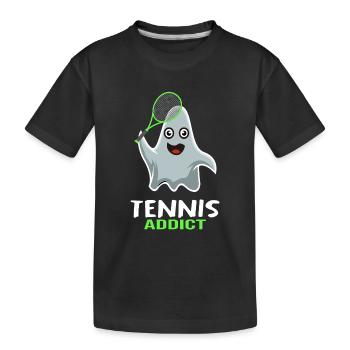 Tennis Match Ball Tennis Racket "Tennis Player" - Kids' Premium Organic T-Shirt - black - Front
