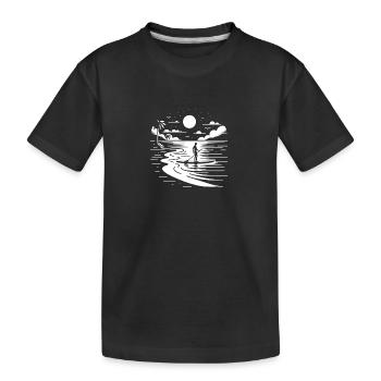 SUP sur la plage - T-shirt bio Premium Enfant - noir - Devant