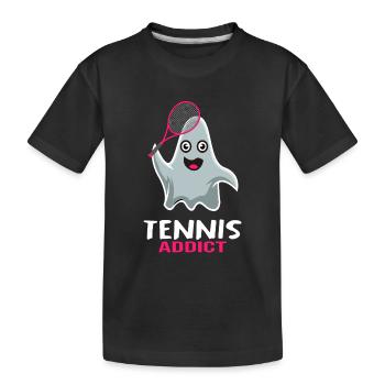Tennis Match Ball Tennis Player Tennis Ghost - Kids' Premium Organic T-Shirt - black - Front