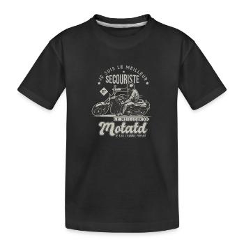 Motard le meilleur secouriste cadeau cool - T-shirt bio Premium Enfant - noir - Devant