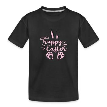 Joyeuses Pâques - T-shirt bio Premium Enfant - noir - Devant