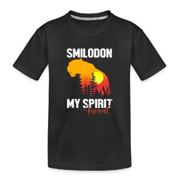 Säbelzahntiger - Kinder Premium Bio T-Shirt - Schwarz - Vorne