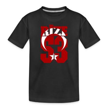 Rize 53 Turkey Flag - Kids' Premium Organic T-Shirt - black - Front