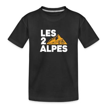 Les 2 Alpes - T-shirt bio Premium Enfant - noir - Devant