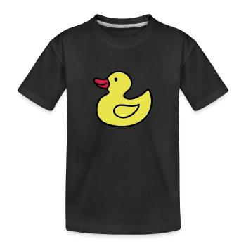 Duck, Duck, Rubber Ducky - Kids' Premium Organic T-Shirt - black - Front