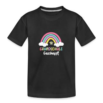 Grundschul Abgänger 2023 Grundschule Abschied - Kinder Premium Bio T-Shirt - Schwarz - Vorne