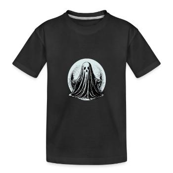 Fantastisches grafisches Geisterdesign - Kinder Premium Bio T-Shirt - Schwarz - Vorne