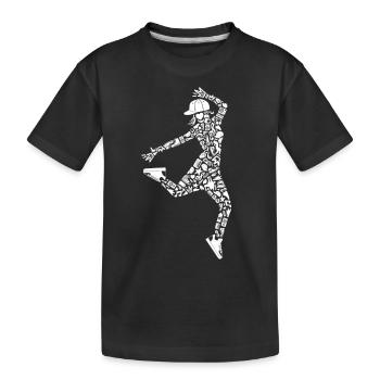 Breakdancer Breakdance Mädchen Frauen Breakdancing - Kinder Premium Bio T-Shirt - Schwarz - Vorne