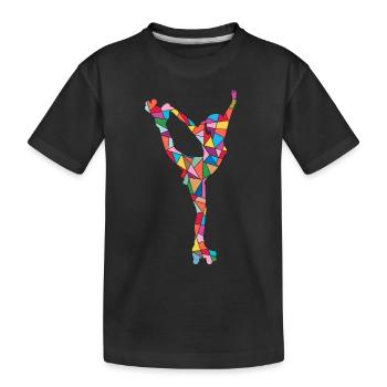 Rollschuh Kinder Roller Skating Mädchen Rollschuhe - Kinder Premium Bio T-Shirt - Schwarz - Vorne