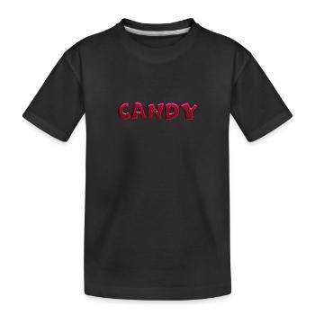 Candy - Kids' Premium Organic T-Shirt - black - Front