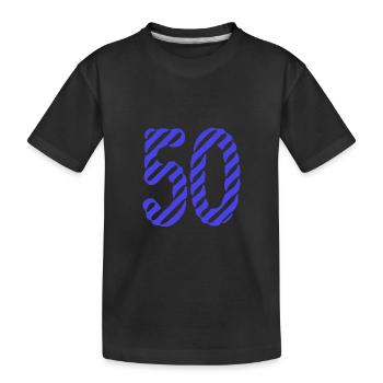 50. 50 ANS. 50e ANNIVERSAIRE. ANNIVERSAIRE 50 ANS. - T-shirt bio Premium Enfant - noir - Devant