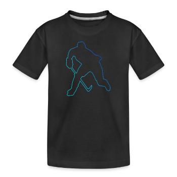 Ice Hockey player Eishockey spielen Damen - Kinder Premium Bio T-Shirt - Schwarz - Vorne