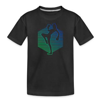 Boxen Kickboxing Boxing Kickbox Kickboxer - T-shirt bio Premium Enfant - noir - Devant