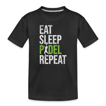 Eat Sleep Padel Player Padel Player Padel Tennis - Kids' Premium Organic T-Shirt - black - Front