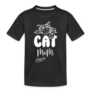 Maman chat - T-shirt bio Premium Enfant - noir - Devant