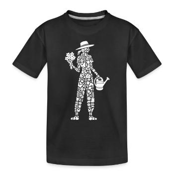 Gardener Hobby Gardener Florist Garden Women - Kids' Premium Organic T-Shirt - black - Front