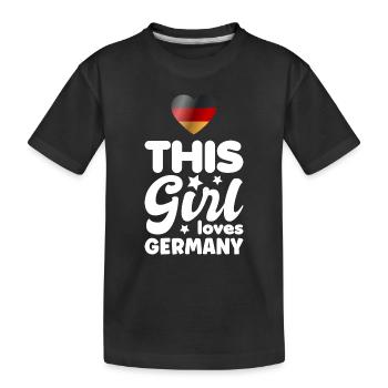 Allemagne Drapeau allemand Drapeau allemand Utilisé Regarder à la maison - T-shirt bio Premium Enfant - noir - Devant