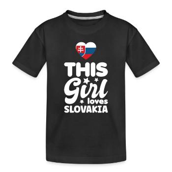 Slovaquie drapeau slovaque vintage drapeau slovaque - T-shirt bio Premium Enfant - noir - Devant