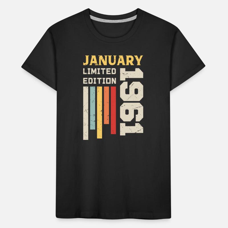 Januar 1961 - Januar 1961 Geburtstagsgeschenk Kinder Premium Bio T-Shirt