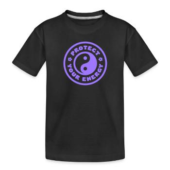 Protect Your Energy - Kids' Premium Organic T-Shirt - black - Front
