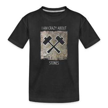 Sculpteur de pierre dicton de sculpteur de pierre - T-shirt bio Premium Enfant - noir - Devant