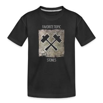 Tailleur de pierre sculpteur sur pierre disant - T-shirt bio Premium Enfant - noir - Devant
