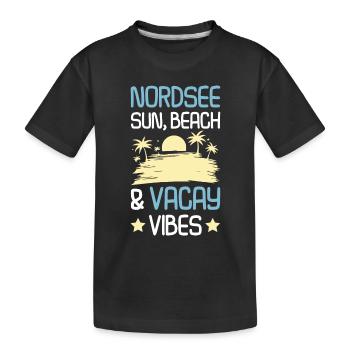 Dicton d’été de la mer du Nord - T-shirt bio Premium Enfant - noir - Devant