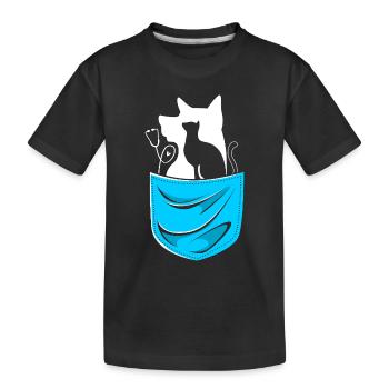 Veterinarian - Kids' Premium Organic T-Shirt - black - Front