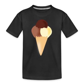 ice cream ice cream restaurant ice cream sundae32 - Kids' Premium Organic T-Shirt - black - Front