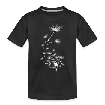 Pusteblume Design 7 - Kinder Premium Bio T-Shirt - Schwarz - Vorne