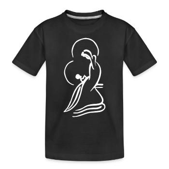 Vierge marie et l'enfant jésus - T-shirt bio Premium Enfant - noir - Devant