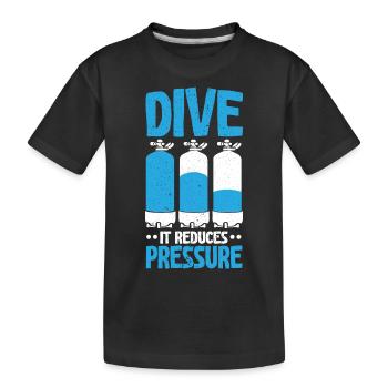 Plongée Il réduit la pression Plongée Aquatique Scu - T-shirt bio Premium Enfant - noir - Devant