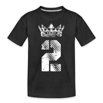 2 Couronne de numéros - T-shirt bio Premium Enfant - noir - Devant
