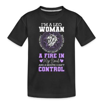 Horoskop Sternbild Geburtsmonat - Kinder Premium Bio T-Shirt - Schwarz - Vorne