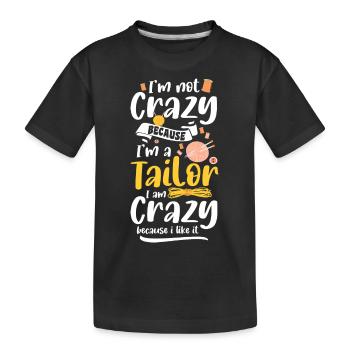 Sewing Suit - Kids' Premium Organic T-Shirt - black - Front