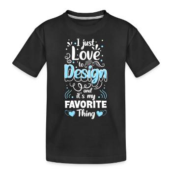 Illustrator Zeichner Zeichnung - Kinder Premium Bio T-Shirt - Schwarz - Vorne