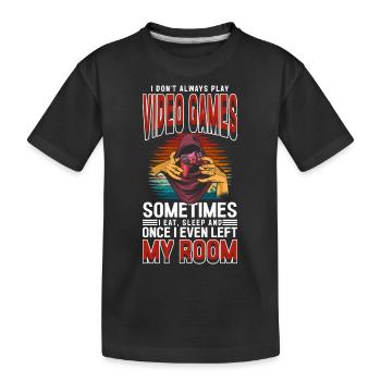 Nerd Zocken Zocker Games - Kinder Premium Bio T-Shirt - Schwarz - Vorne