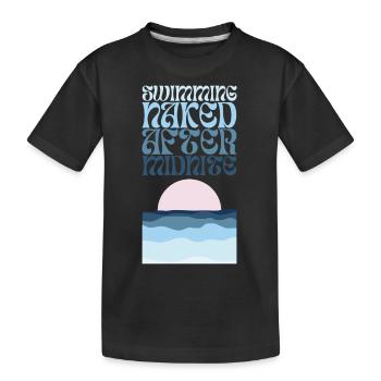 swimming naked after midnite | clan of birds - Kinder Premium Bio T-Shirt - Schwarz - Vorne
