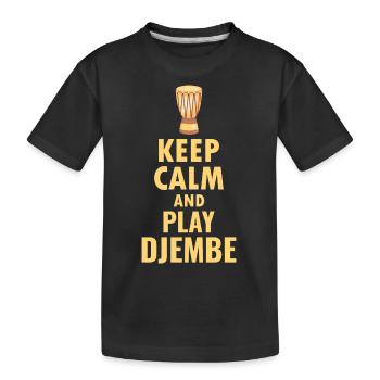 Djembespieler, Schlagzeuger, Musik, Schlagzeuger, Schlagzeuger - Kinder Premium Bio T-Shirt - Schwarz - Vorne