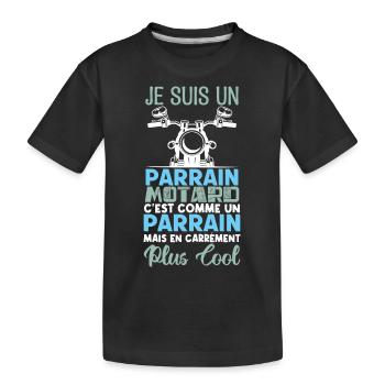 parrain motard Cadeau parrain motard super parrain - T-shirt bio Premium Enfant - noir - Devant