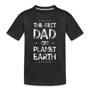 Meilleur papa disant papa papa - T-shirt bio Premium Enfant - noir - Devant