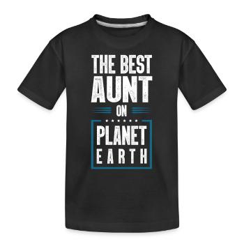 Meilleure tante disant - T-shirt bio Premium Enfant - noir - Devant