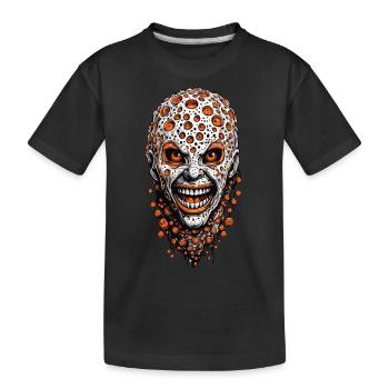 Gruseliges Halloween Trypophobie Outfit Design - Kinder Premium Bio T-Shirt - Schwarz - Vorne