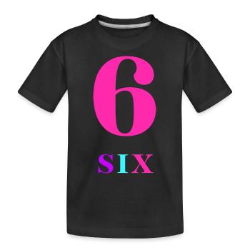 Six-6e anniversaire - T-shirt bio Premium Enfant - noir - Devant