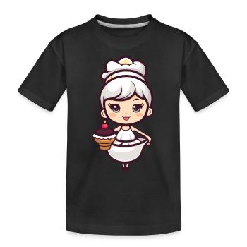 Baking Fairy Fairy Baking Cake - Kids' Premium Organic T-Shirt - black - Front