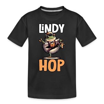 Lindy Hop Dancer Swinging Dancing Swing Dance - Kids' Premium Organic T-Shirt - black - Front