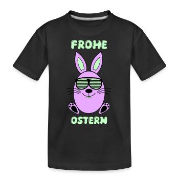 Happy Easter Bunny - Kids' Premium Organic T-Shirt - black - Front