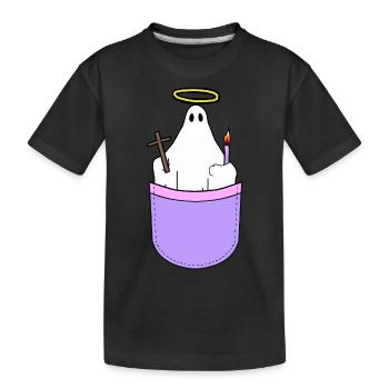 Saint- Religieux Halo Sac fourre-tout - T-shirt bio Premium Enfant - noir - Devant