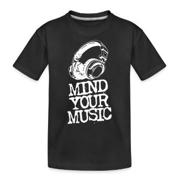 Faites attention à votre musique - T-shirt bio Premium Enfant - noir - Devant
