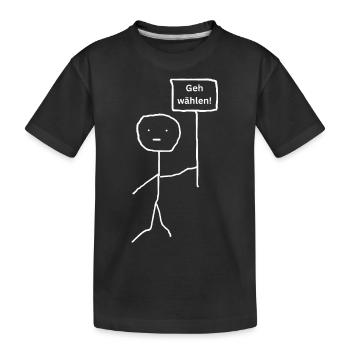 wählen - Kinder Premium Bio T-Shirt - Schwarz - Vorne